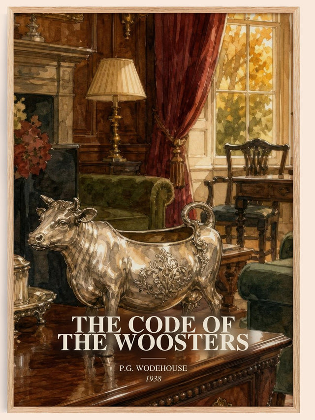 Code of the Woosters Book Watercolour Illustration by P.G. Wodehouse