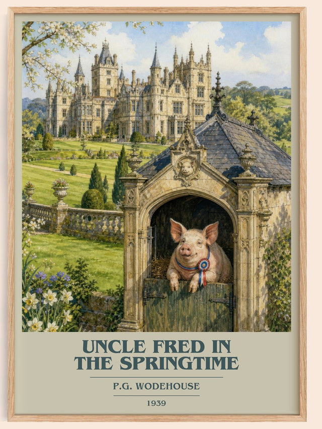 Uncle Fred in the Springtime Book Cover Poster by P.G. Wodehouse
