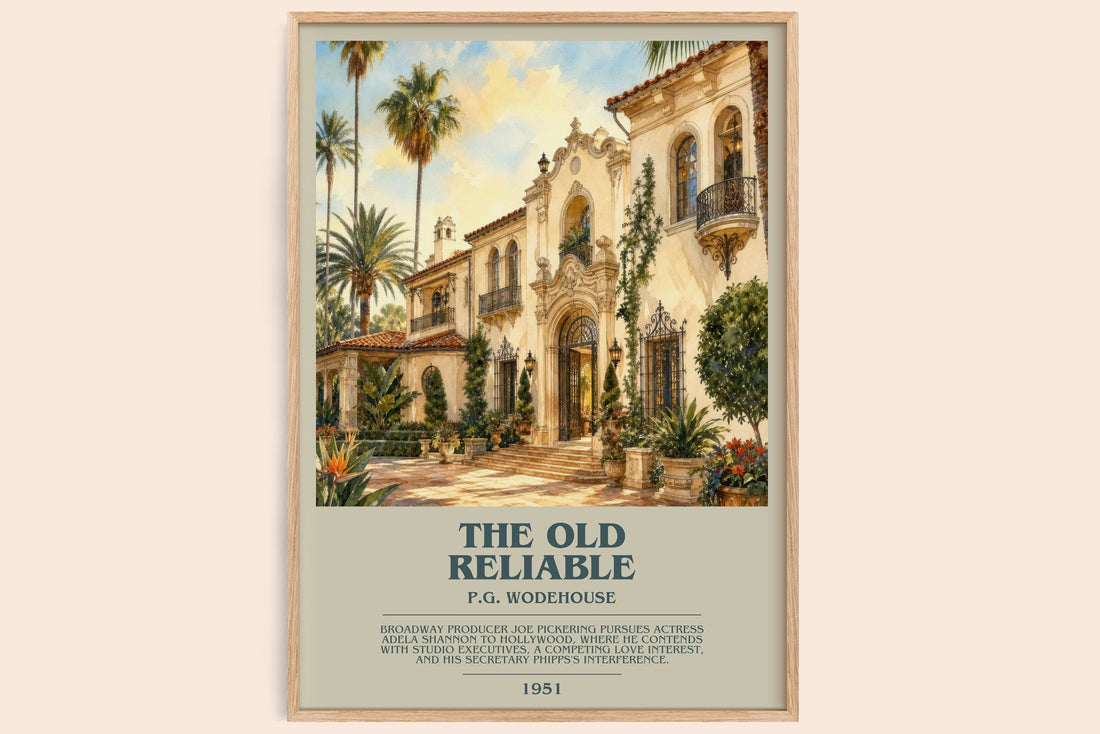 The Old Reliable bookish book poster by P.G. Wodehouse – framed literary art print