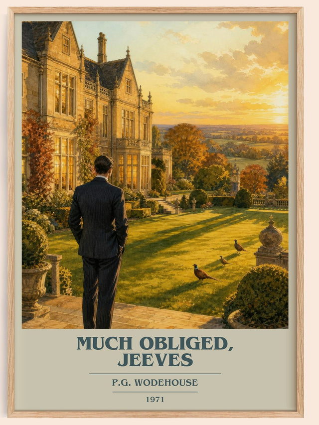 Much Obliged, Jeeves Book Cover Poster by P.G. Wodehouse