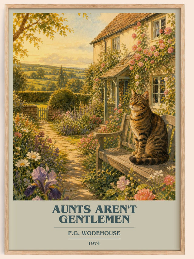 Aunts Aren't Gentlemen Book Cover Poster by P.G. Wodehouse