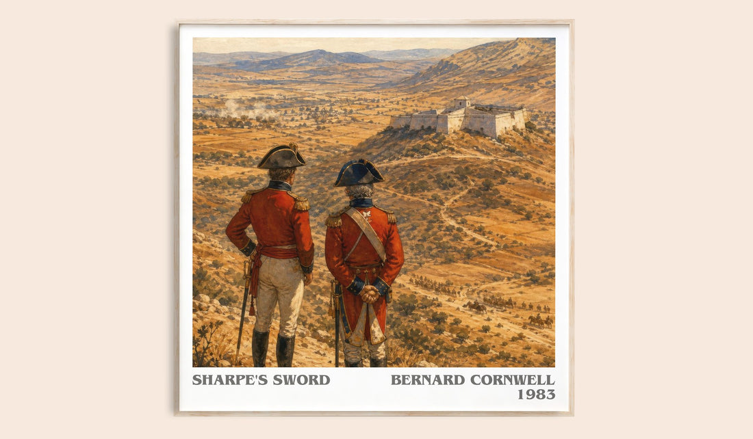 Sharpe's Sword literary book poster by Bernard Cornwell – framed literary art print