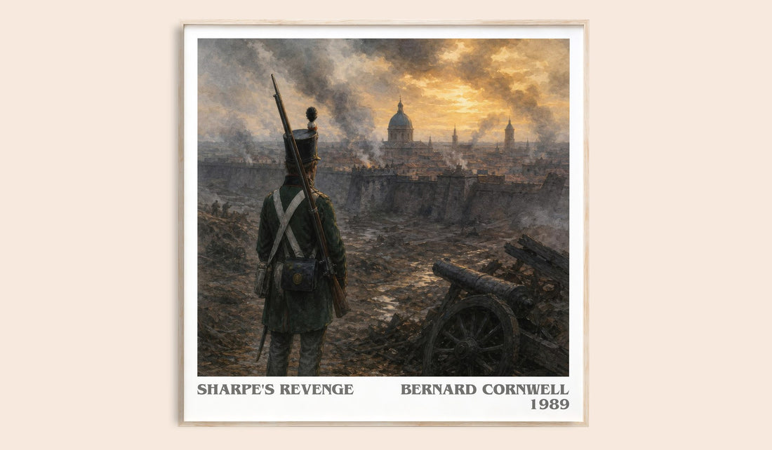 Sharpe's Revenge literary book poster by Bernard Cornwell – framed literary art print