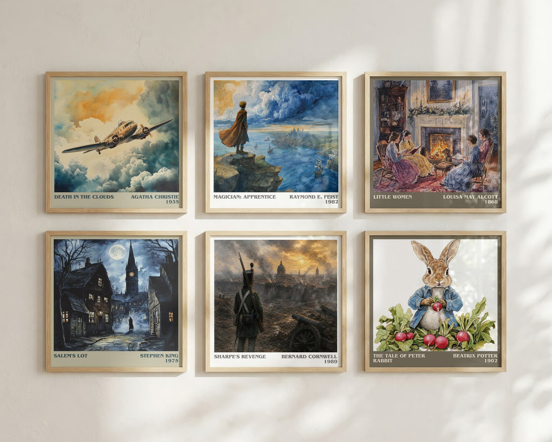 Sharpe's Revenge Literary Art Print by Bernard Cornwell – square print in a six-frame gallery wall