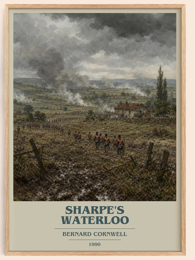 Sharpe's Waterloo Book Cover Poster by Bernard Cornwell