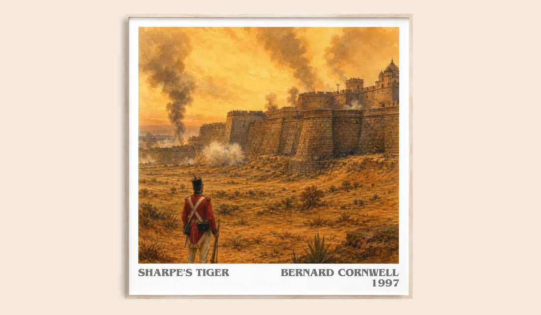 Sharpe's Tiger literary book poster by Bernard Cornwell – framed literary art print