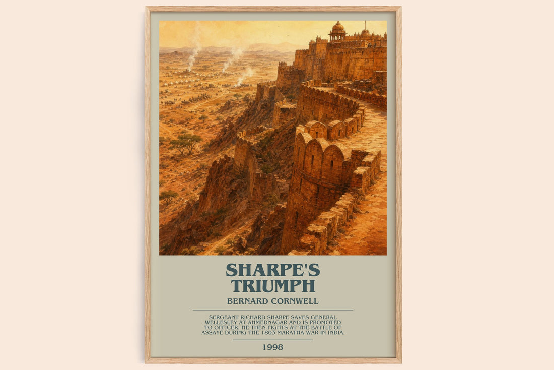 Sharpe's Triumph bookish book poster by Bernard Cornwell – framed literary art print