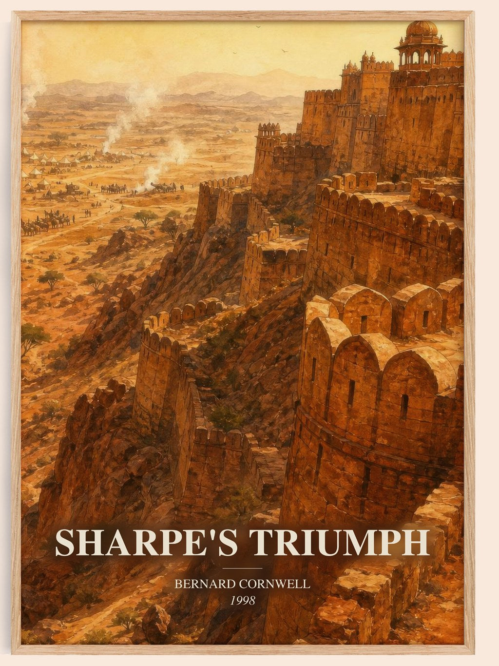 Sharpe's Triumph watercolour book poster by Bernard Cornwell – framed literary art print