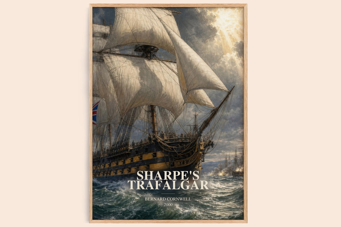 Sharpe's Trafalgar watercolour book poster by Bernard Cornwell – framed literary art print