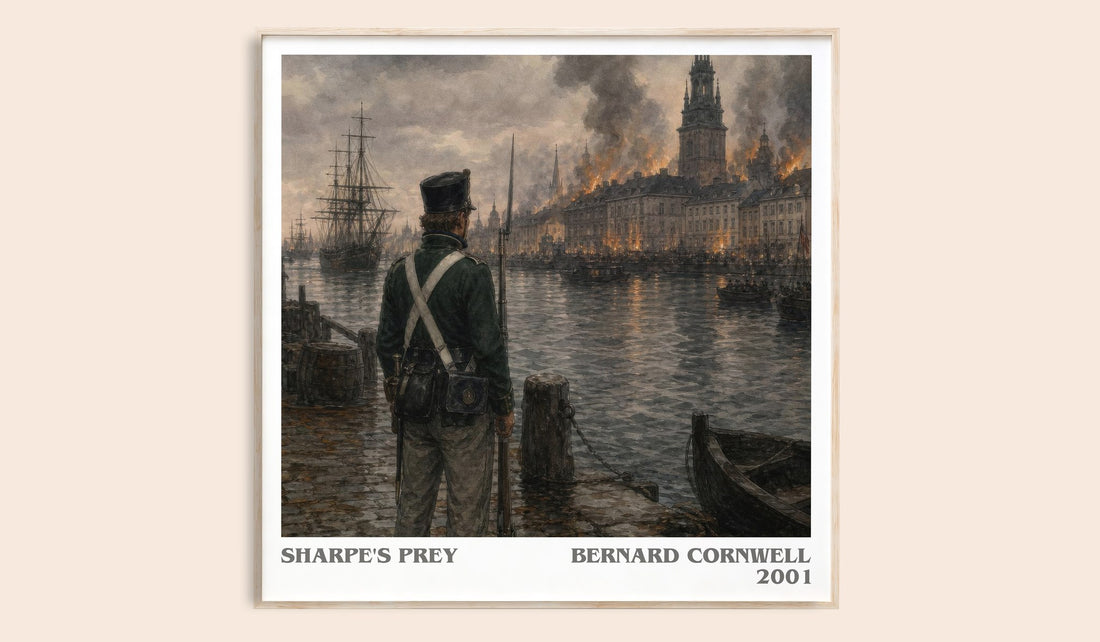 Sharpe's Prey literary book poster by Bernard Cornwell – framed literary art print
