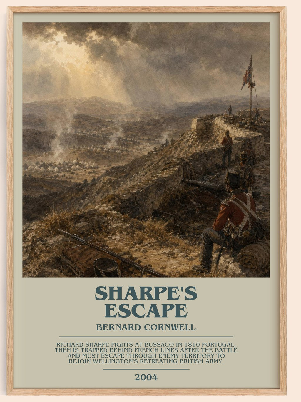 Sharpe's Escape Bookish Wall Art by Bernard Cornwell – framed poster