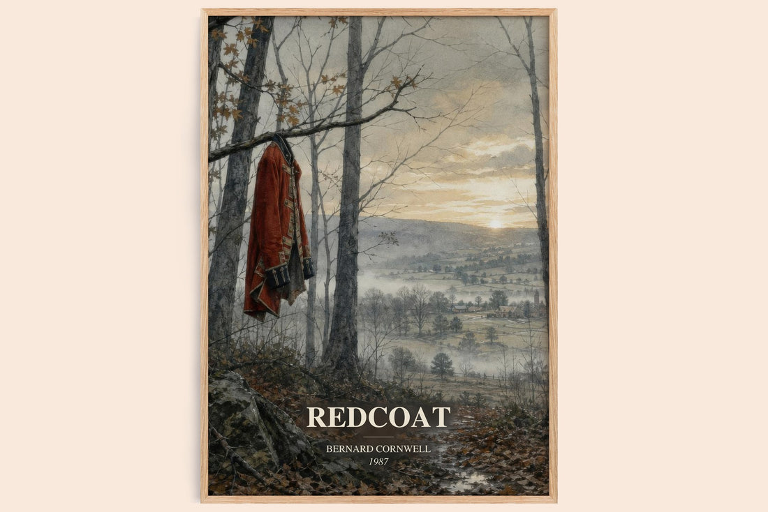 Redcoat watercolour book poster by Bernard Cornwell – framed literary art print