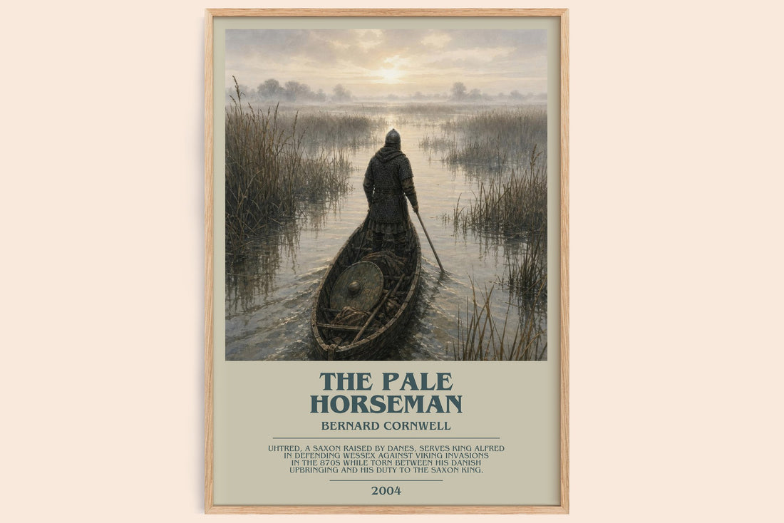The Pale Horseman bookish book poster by Bernard Cornwell – framed literary art print