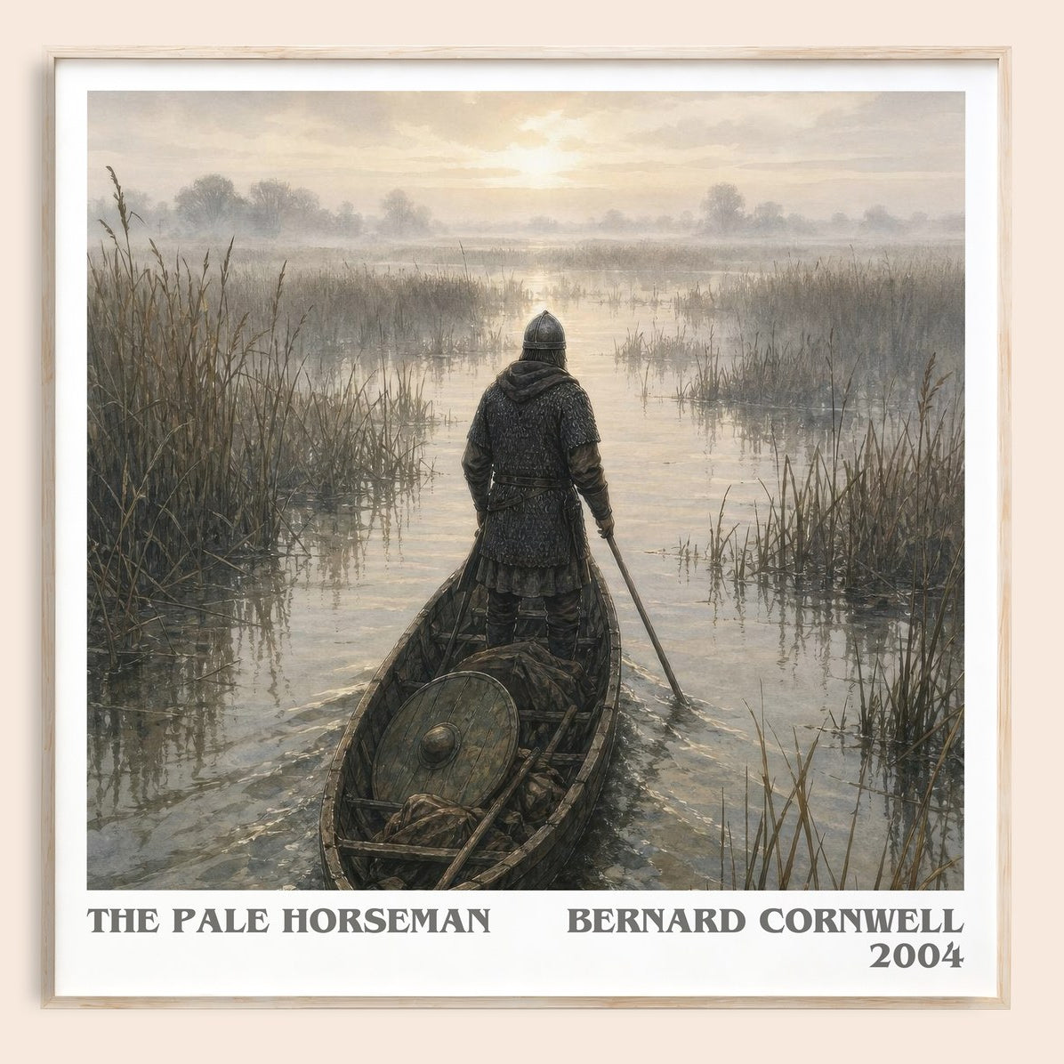 The Pale Horseman Literary Art Print by Bernard Cornwell – square framed poster