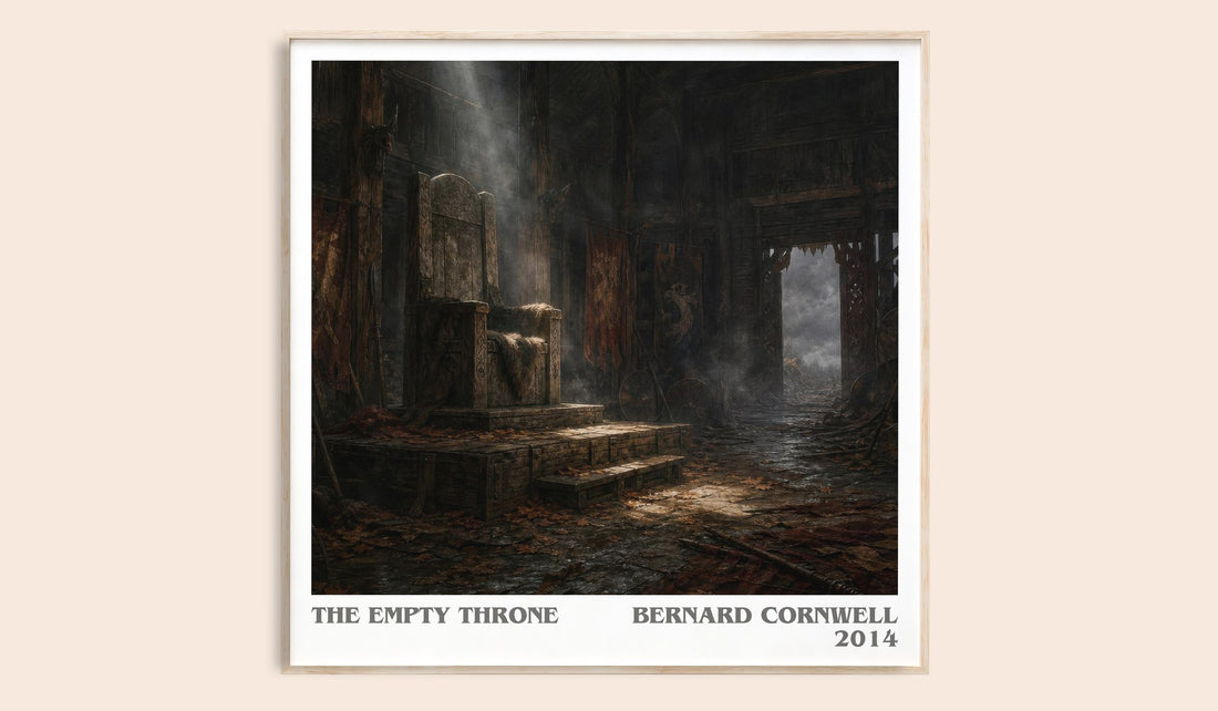 The Empty Throne literary book poster by Bernard Cornwell – framed literary art print