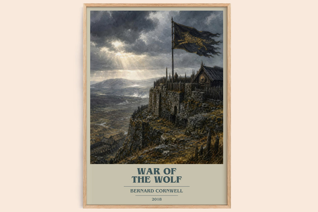 War of the Wolf book cover book poster by Bernard Cornwell – framed literary art print