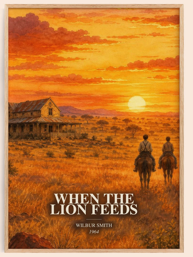 When the Lion Feeds Book Watercolour Illustration by Wilbur Smith