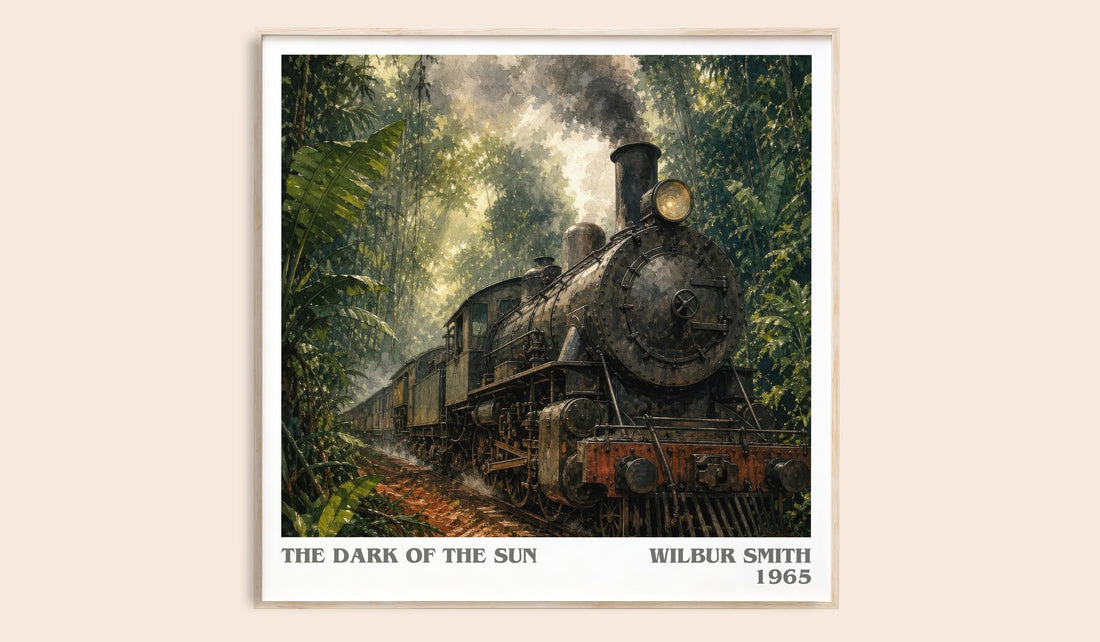The Dark of the Sun literary book poster by Wilbur Smith – framed literary art print