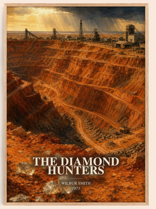 The Diamond Hunters Book Watercolour Illustration by Wilbur Smith