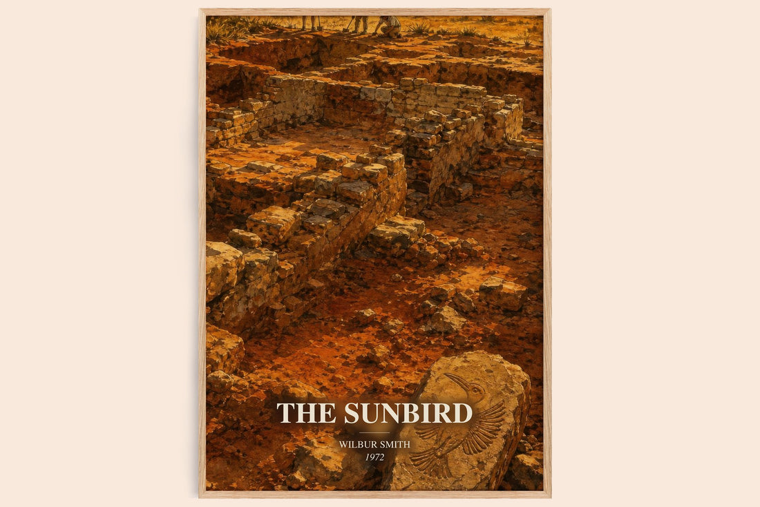 The Sunbird watercolour book poster by Wilbur Smith – framed literary art print