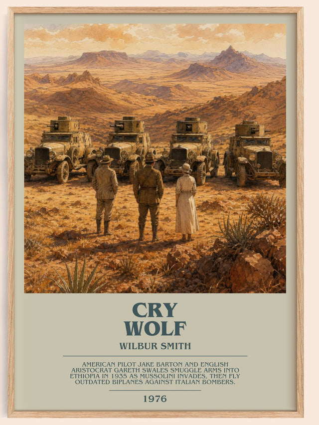 Cry Wolf Bookish Wall Art by Wilbur Smith