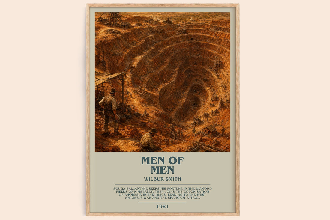 Men of Men bookish book poster by Wilbur Smith – framed literary art print