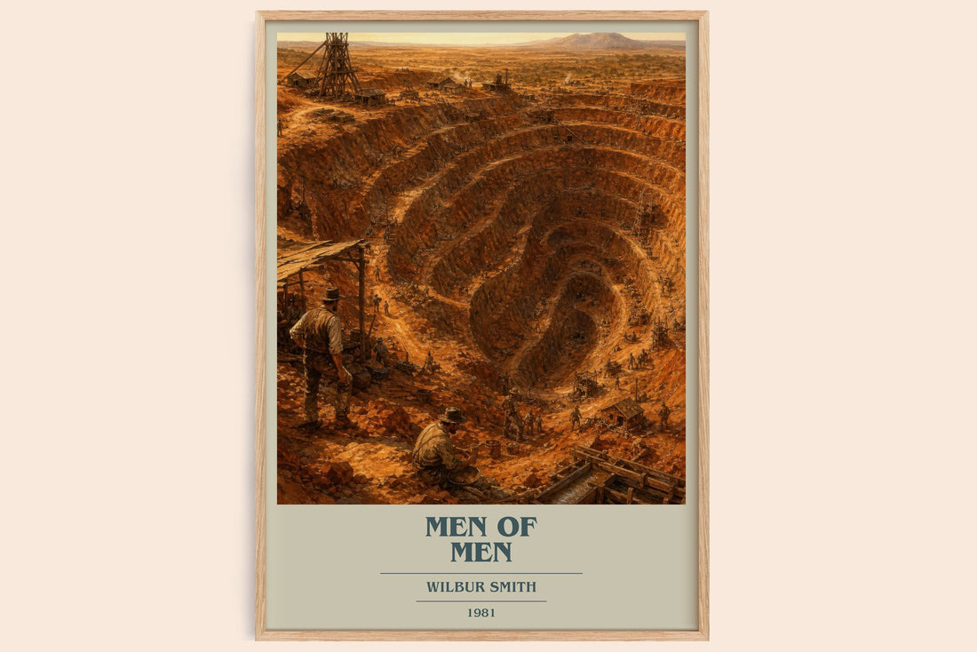 Men of Men book cover book poster by Wilbur Smith – framed literary art print