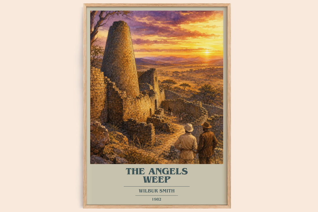 The Angels Weep book cover book poster by Wilbur Smith – framed literary art print