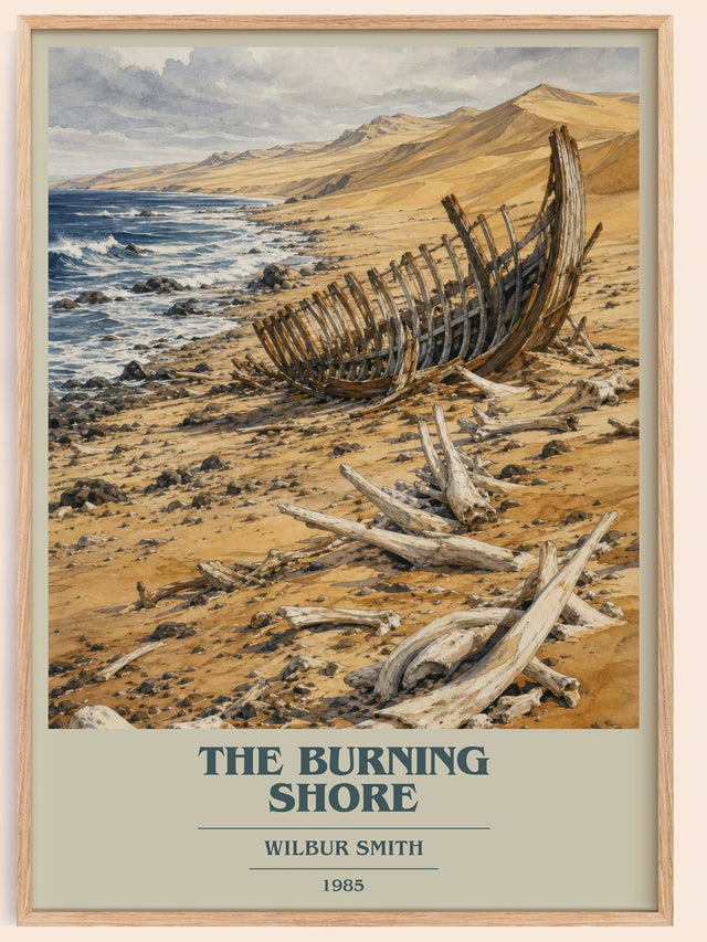 The Burning Shore Book Cover Poster by Wilbur Smith