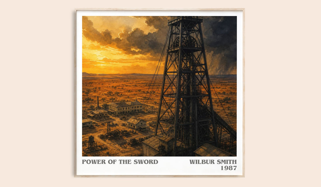 Power of the Sword literary book poster by Wilbur Smith – framed literary art print