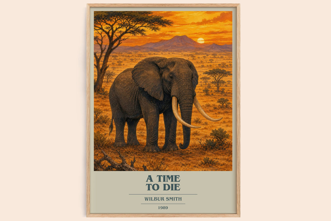 A Time to Die book cover book poster by Wilbur Smith – framed literary art print