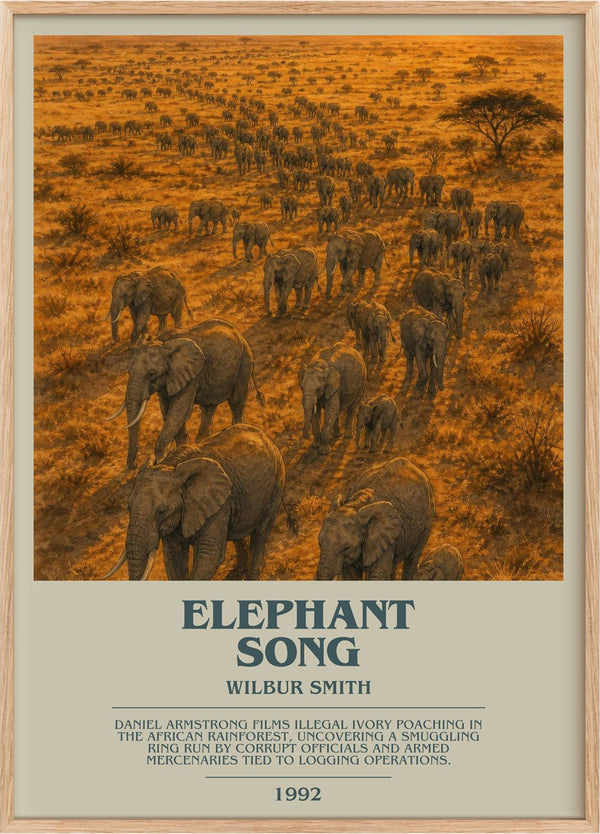 Elephant Song Bookish Wall Art by Wilbur Smith
