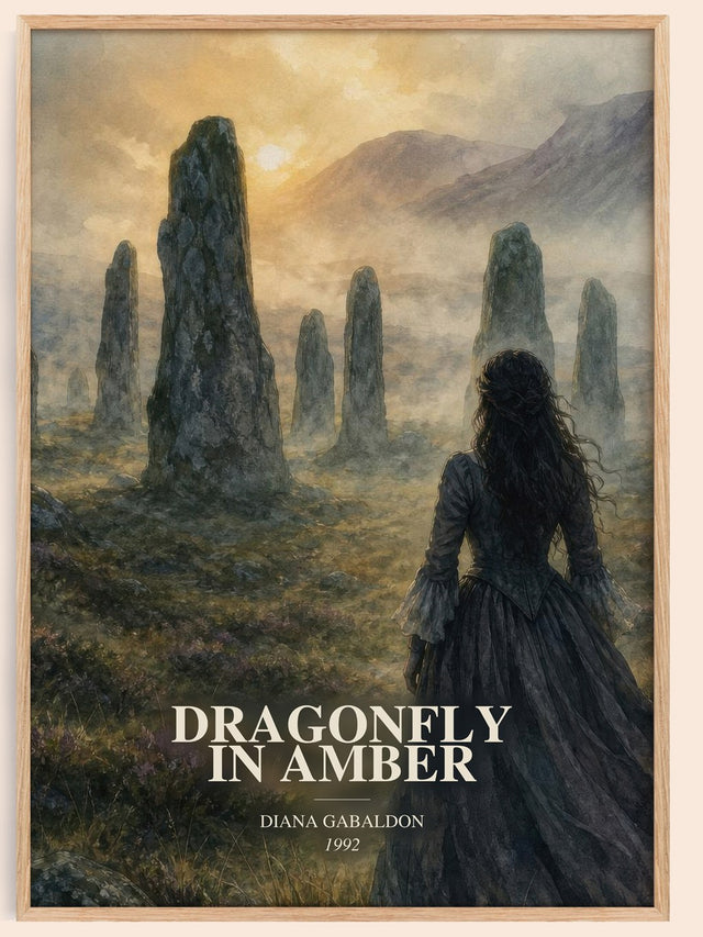 Dragonfly in Amber Book Watercolour Illustration by Diana Gabaldon