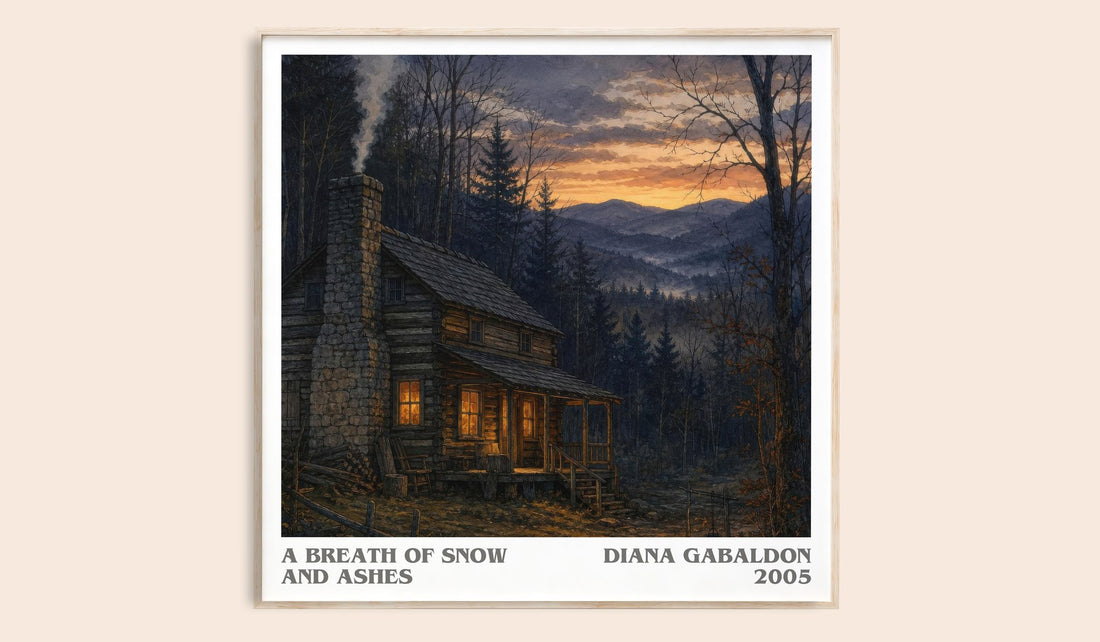 A Breath of Snow and Ashes literary book poster by Diana Gabaldon – framed literary art print