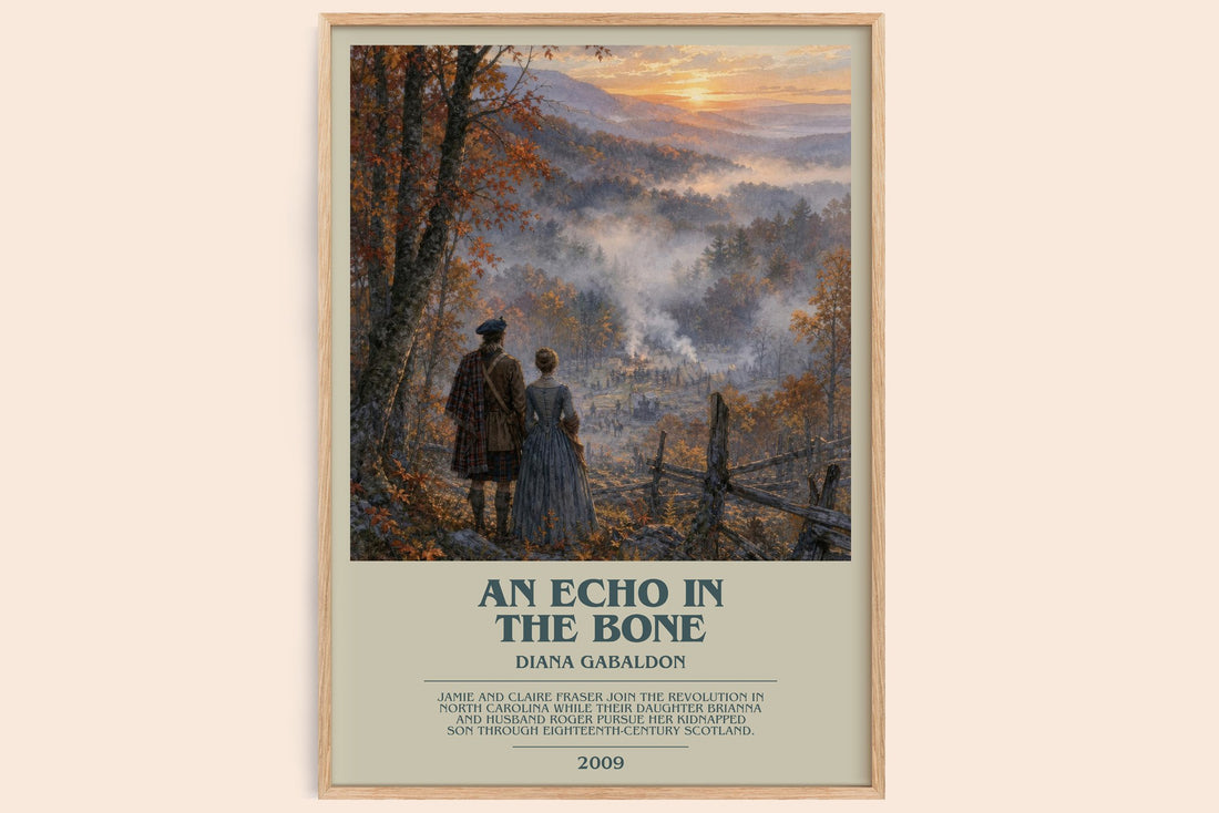 An Echo in the Bone bookish book poster by Diana Gabaldon – framed literary art print