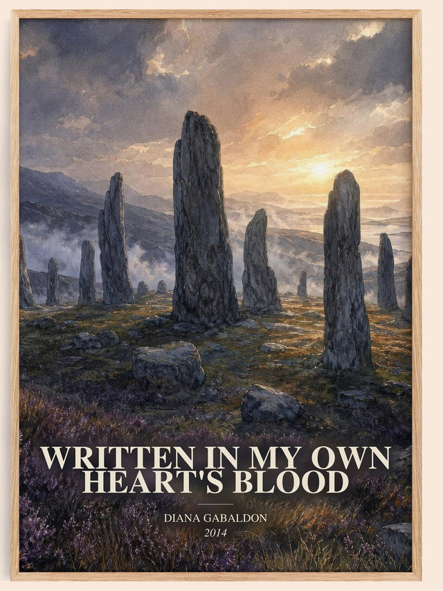 Written in My Own Heart's Blood Book Watercolour Illustration – D.