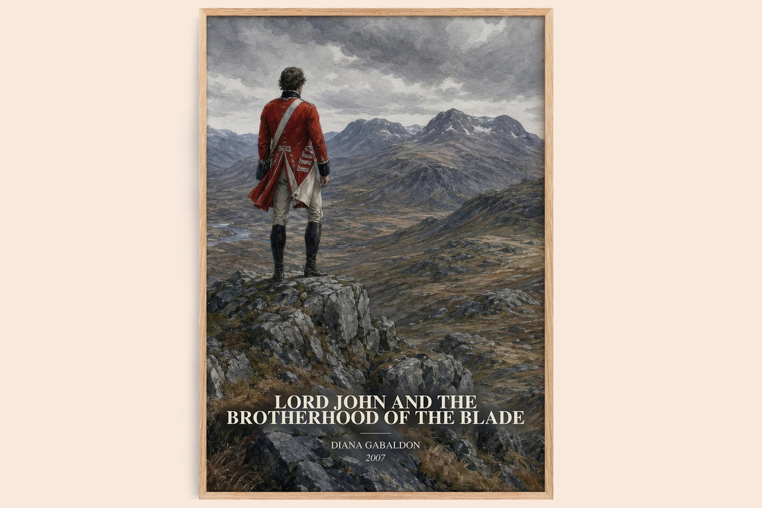 Lord John and the Brotherhood of the Blade watercolour book poster by Diana Gabaldon – framed literary art print
