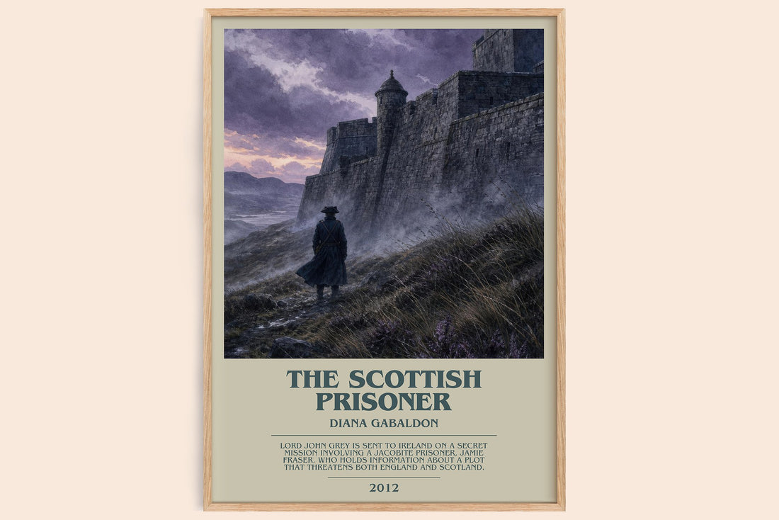 The Scottish Prisoner bookish book poster by Diana Gabaldon – framed literary art print