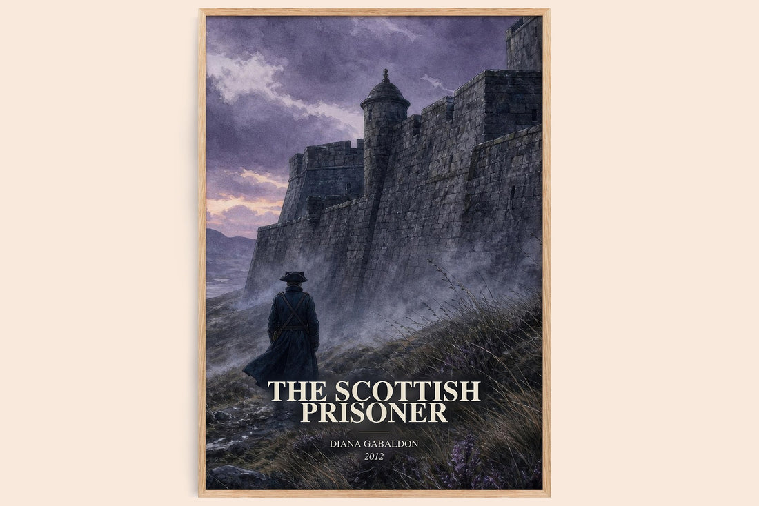 The Scottish Prisoner watercolour book poster by Diana Gabaldon – framed literary art print