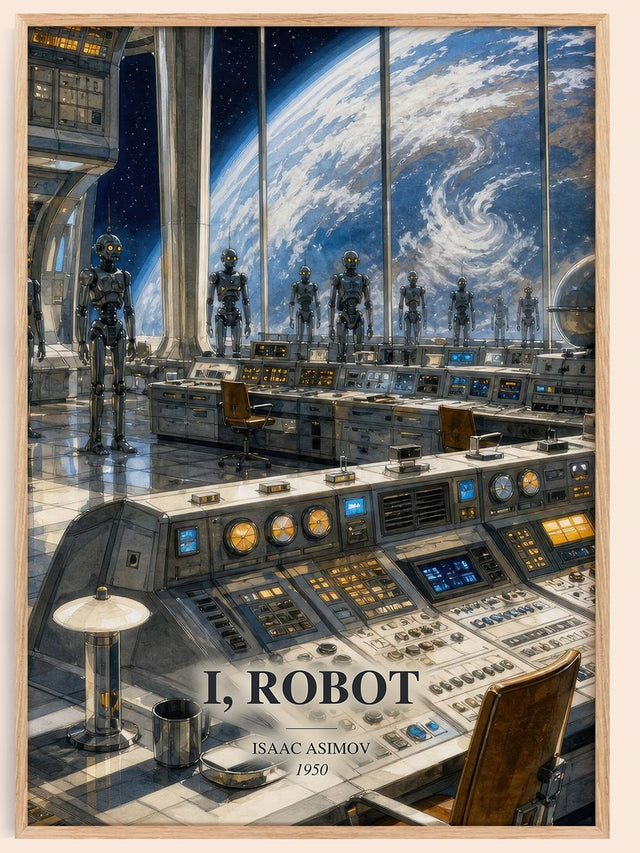 I, Robot Book Watercolour Illustration by Isaac Asimov