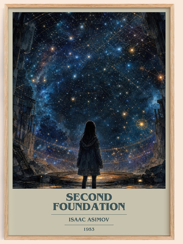 Second Foundation Book Cover Poster by Isaac Asimov