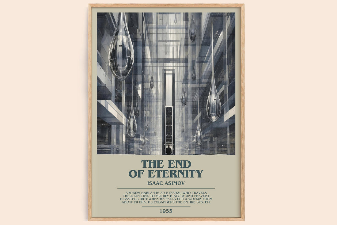 The End of Eternity bookish book poster by Isaac Asimov – framed literary art print