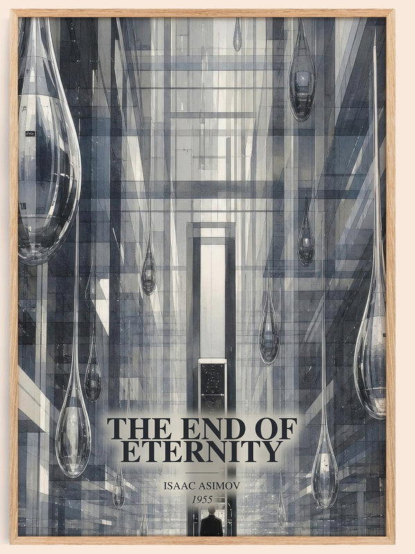 The End of Eternity watercolour book poster by Isaac Asimov – framed literary art print