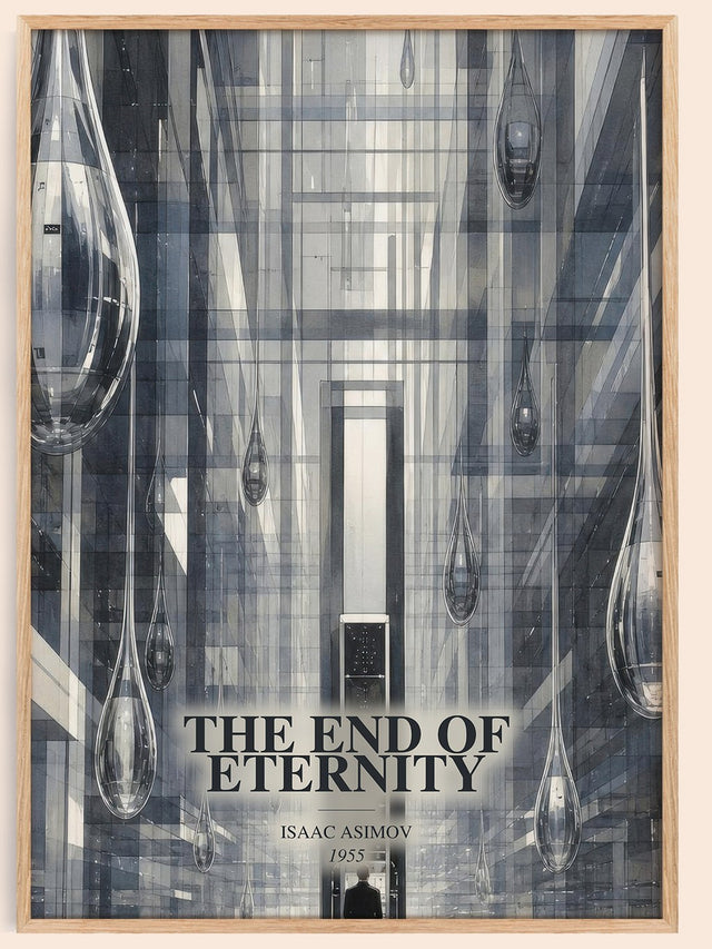 The End of Eternity Book Watercolour Illustration by Isaac Asimov