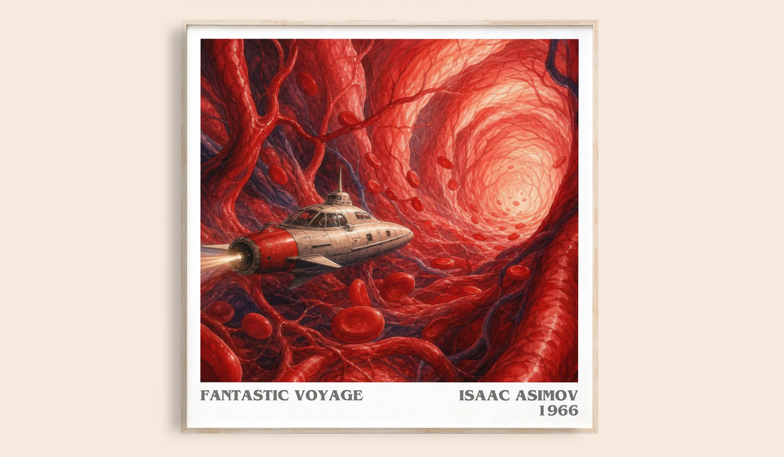 Fantastic Voyage literary book poster by Isaac Asimov – framed literary art print