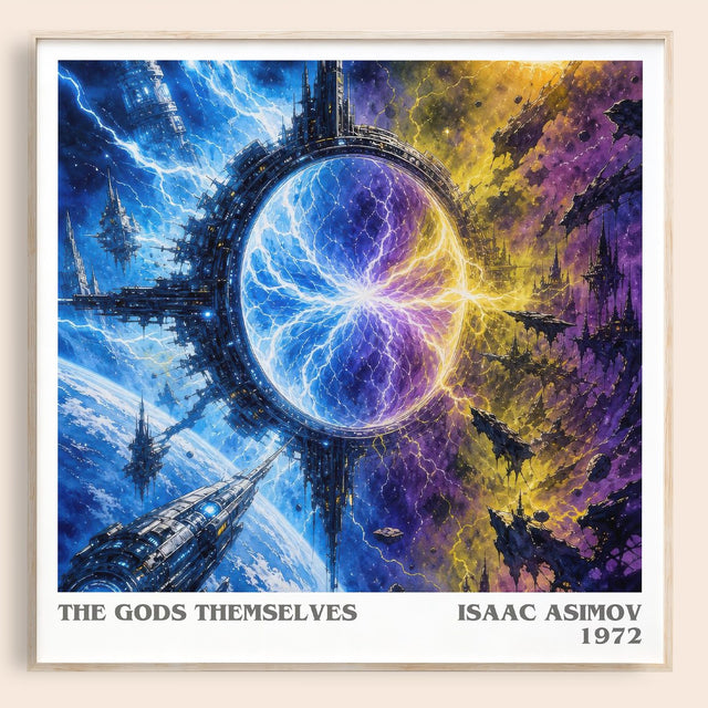 The Gods Themselves Literary Art Print by Isaac Asimov