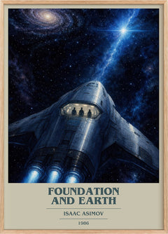 Foundation and Earth Book Cover Poster by Isaac Asimov