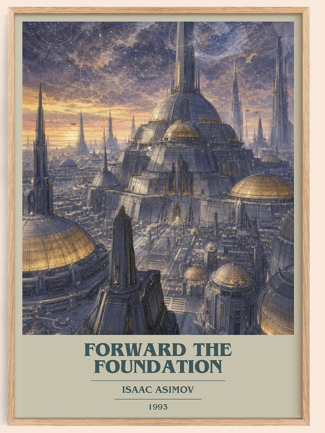 Forward the Foundation Book Cover Poster by Isaac Asimov