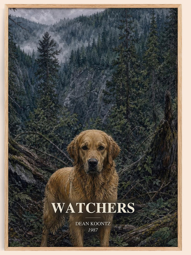 Watchers Book Watercolour Illustration by Dean Koontz