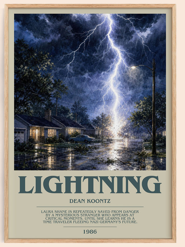 Lightning Bookish Wall Art by Dean Koontz